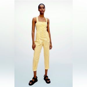 Zara gingham jumpsuit